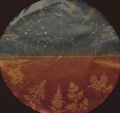 carte-ciel-motif-petit-système-solaire-paysage-tissu-