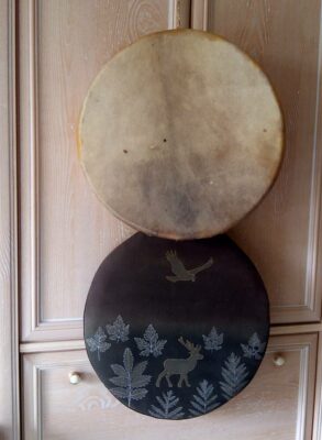 housse sur mesure en tissu pour tambour ou percussion, fabrication artisanale Aflorescence