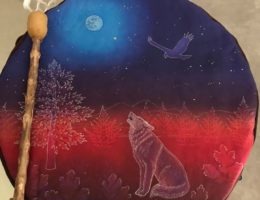 housse sur mesure en tissu pour tambour ou percussion, fabrication artisanale Aflorescence