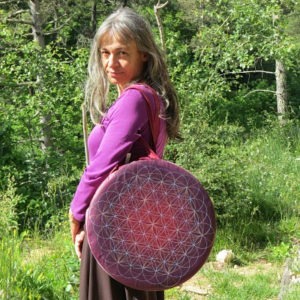 Fleur de vie cube de Métatron et mandala peint par Afloresecence