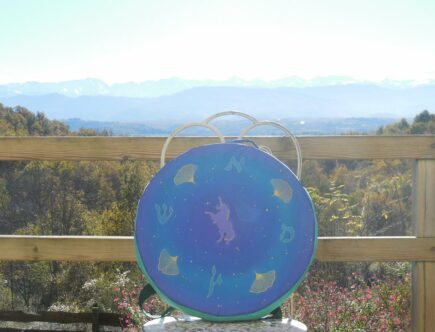 housse sur mesure en tissu pour tambour ou percussion, fabrication artisanale Aflorescence