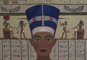 concours artistique -peint sur soie- Aflorescence-Nefertiti