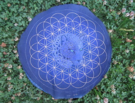 coton-tissu-fleur-de-vie-panthere-creation-unique-sur-commande-aflorescence.art