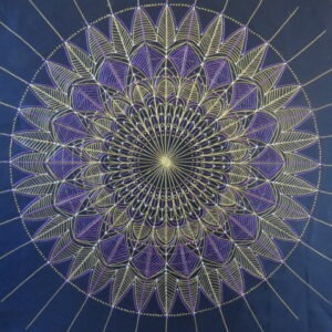 mandala fabric altar sacred creation personalized blue by Aflorescence