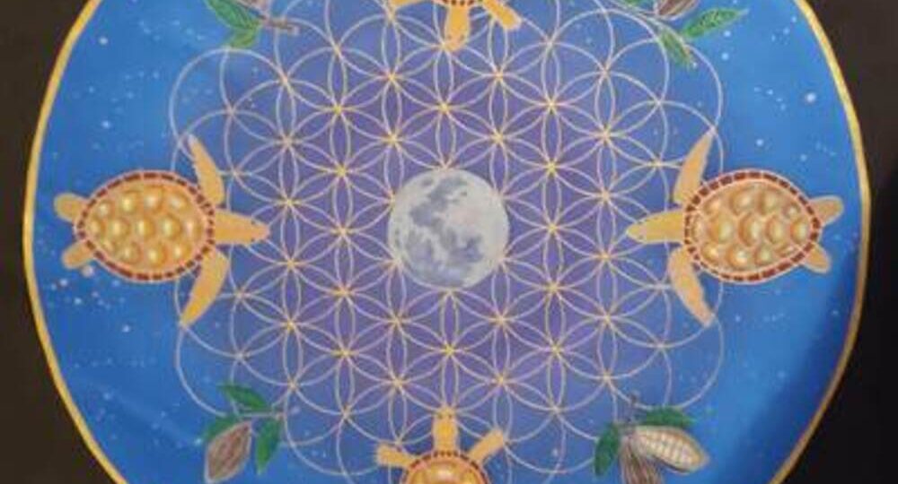 Tissu d'autel tarot sacré personnalisé-création artisanale d'Aflorescence