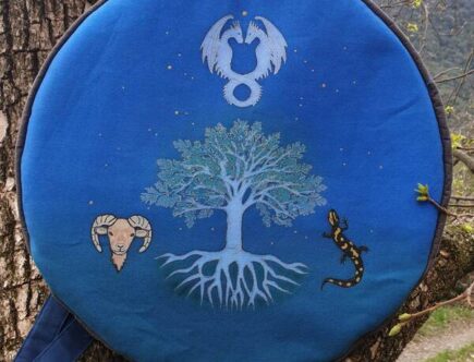 housse-pour-tambour-dragon-arbre-de-vie-salamandre-bleu