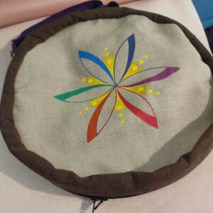 housse sur mesure en tissu pour tambour ou percussion, fabrication artisanale Aflorescence