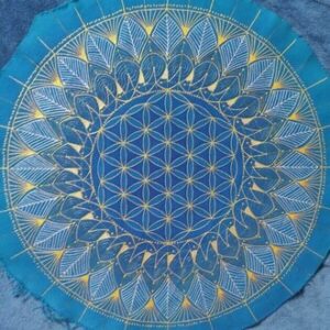 Fleur de vie mandala peint à la main par Aflorescence