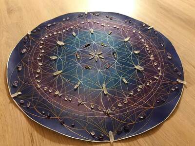 flower-of-life-Métatron-and mandala-fabric-altar-sacred-creation-personalized