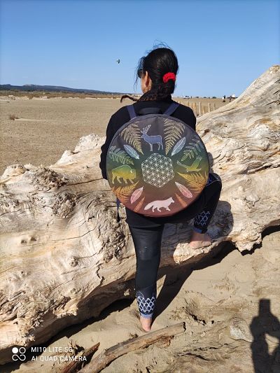 housse sur mesure en tissu pour tambour ou percussion, fabrication artisanale Aflorescence