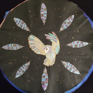 peinture-pour-tambour-amerindien-chouette