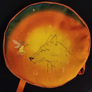 Sac décoré sur mesure pour tambour ou percussion,pièce unique faite main par Aflorescence