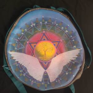 Sac décoré sur mesure pour tambour ou percussion,pièce unique faite main par Aflorescence