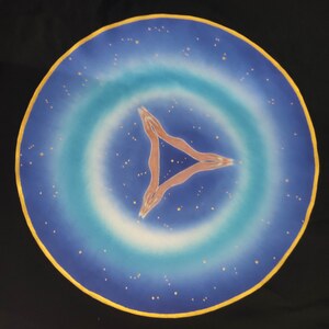  tissu d'autel tarot sacré de 60 cm en coton peint par Aflorescence