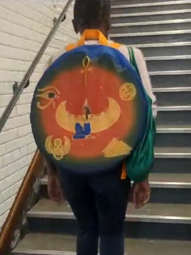 housse pour tambour chamanique sur mesure motif Isis et égypte antique