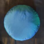 Housse de coussin de méditation motif fleur de vie sur mesure peinte à la main par Aflorescence