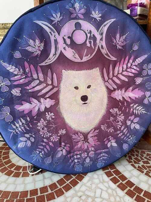 housse sur mesure en tissu pour tambour ou percussion, fabrication artisanale Aflorescence