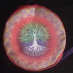 housse sur mesure en tissu pour tambour ou percussion, fabrication artisanale Aflorescence