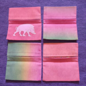 blague à tabac artisanale peint à la main sur coton par Aflorescence motif triskel 