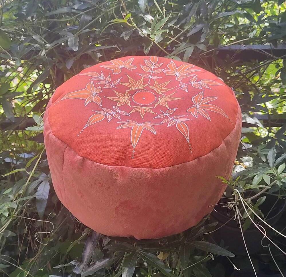 housse de coussin de yoga de rechange cousu et peint à la main sur coton 